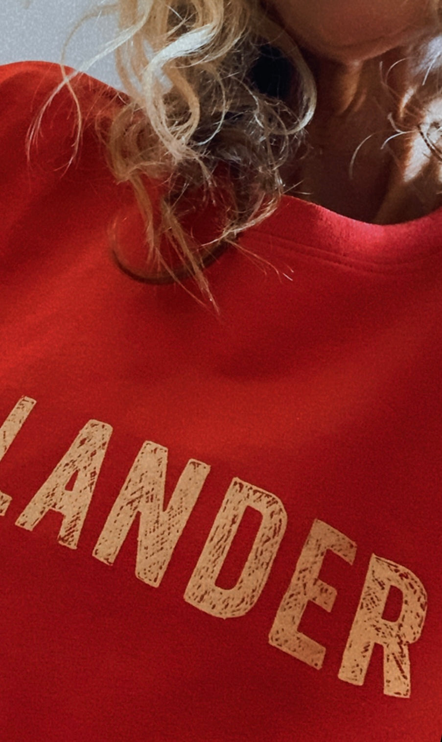 Sweatshirt Vintage R4 Red with Sand Print