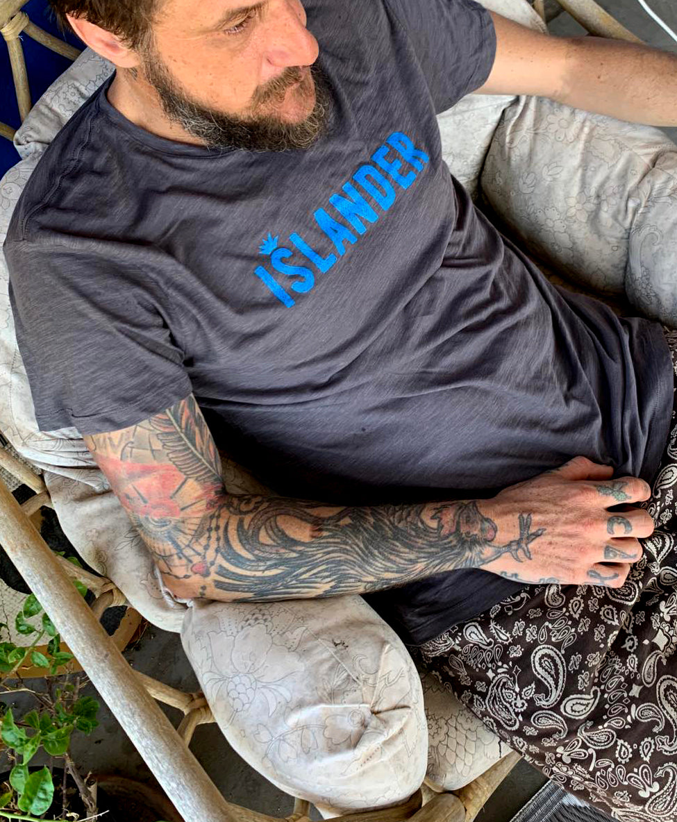 T-Shirt Anthracite Grey with Sea Print