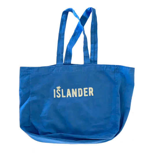Boiler Blue Maxi Beach Bag with Sand Print