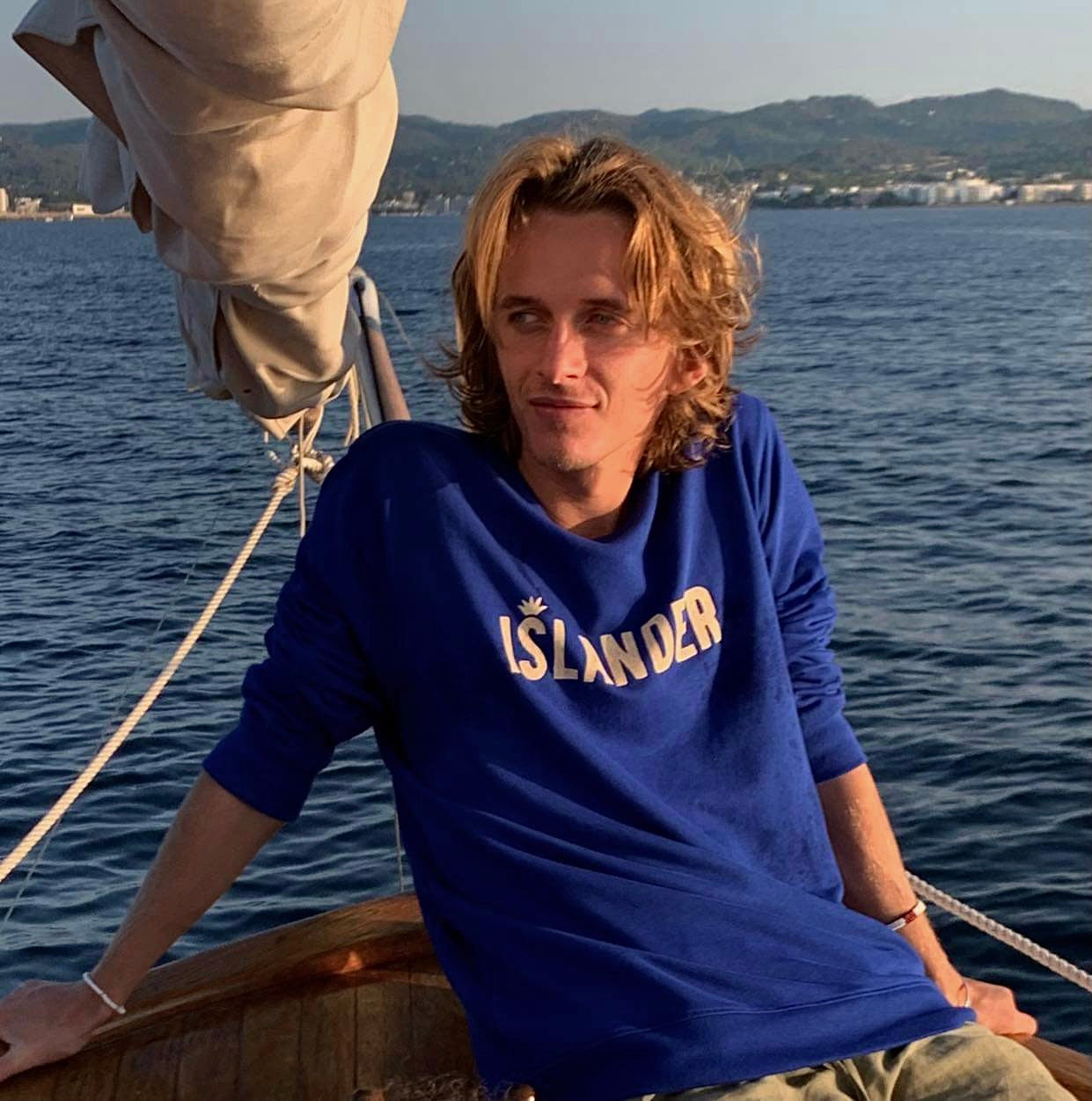 Sweatshirt Finca Blue with Sand Print