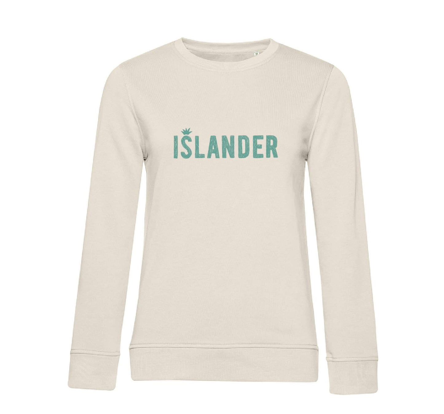 Sweatshirt Off White with Cactus Green Print