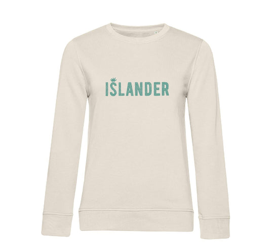 Sweatshirt Off White with Cactus Green Print