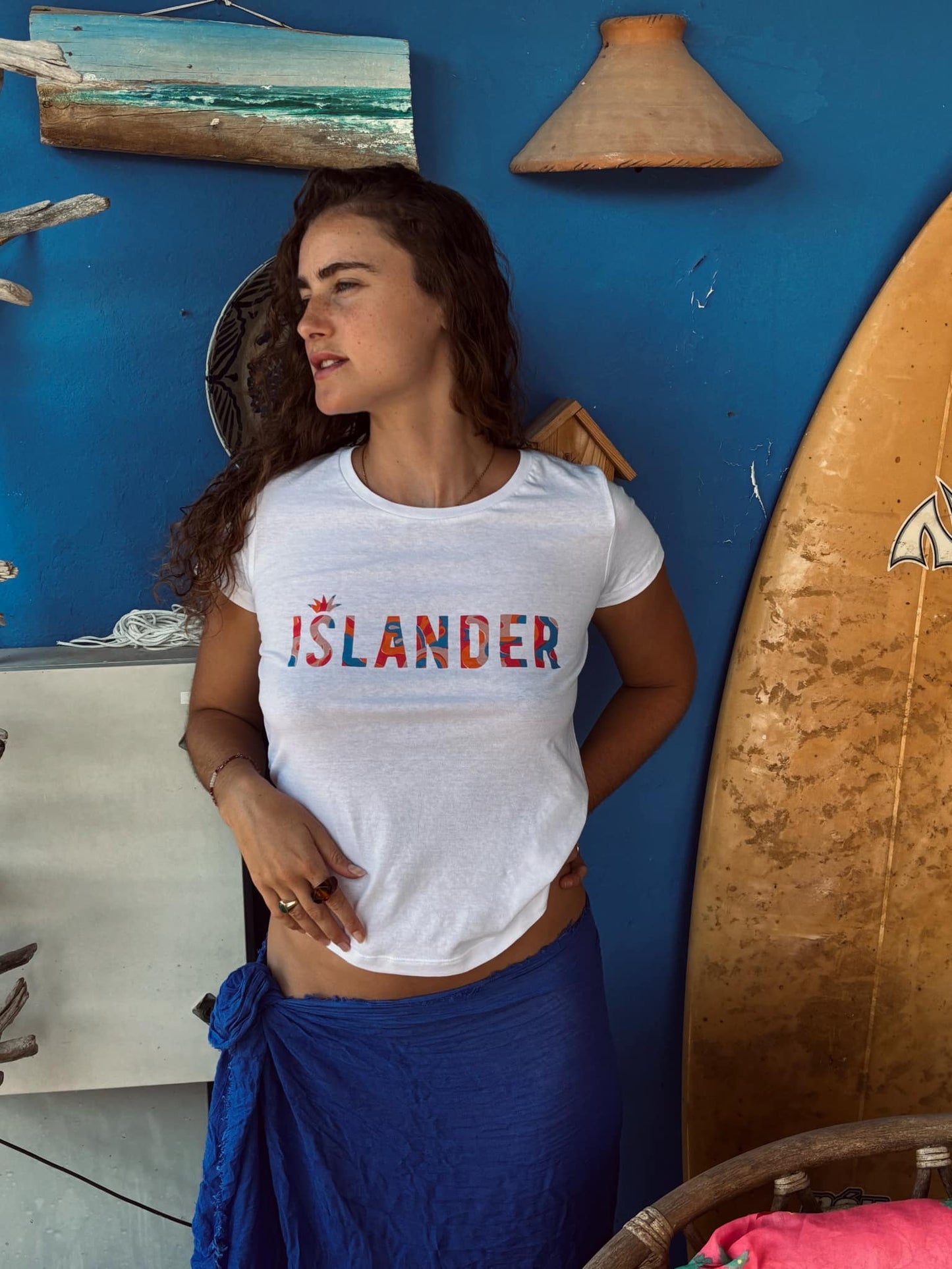 T-Shirt White with Nostalgia Ibiza ISLANDER